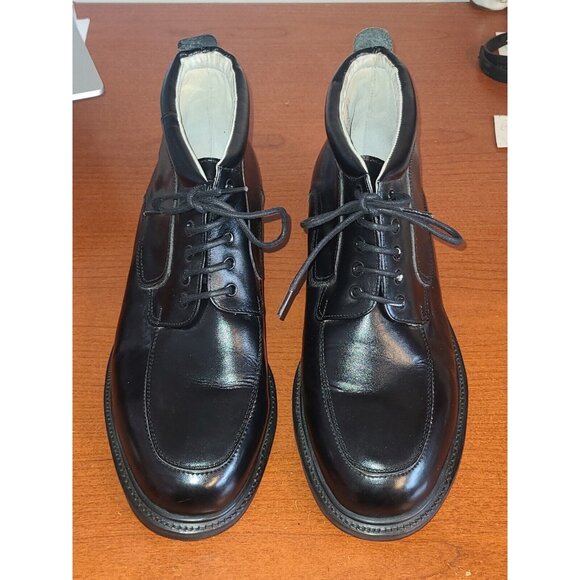 HABAND! MENS 12D CHUKKA BOOTS LACE-UP LEATHER ANKLE SHOES BLACK MOTORCYCLE main image 5